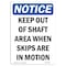 Signmission OSHA Notice Sign, 10" H, 7" W, Rigid Plastic, Keep Out Of Shaft Area When Skips Sign, Portrait OS-NS-P-710-V-13853 - alternate 1